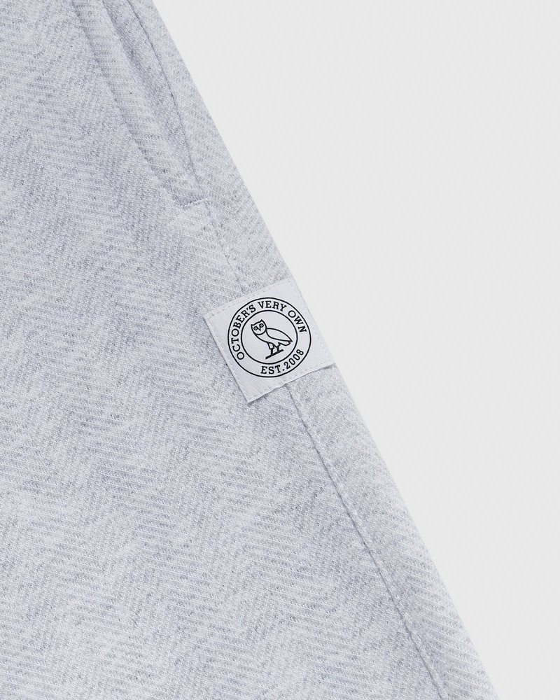 pantaloni della tuta ovo herringbone open hem di octobers very own grigi