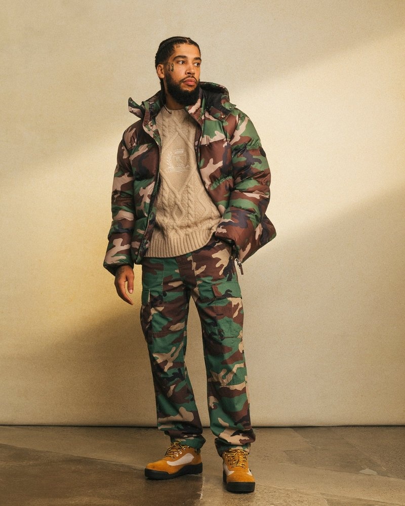 pantaloni cargo ovo ripstop camouflage di october