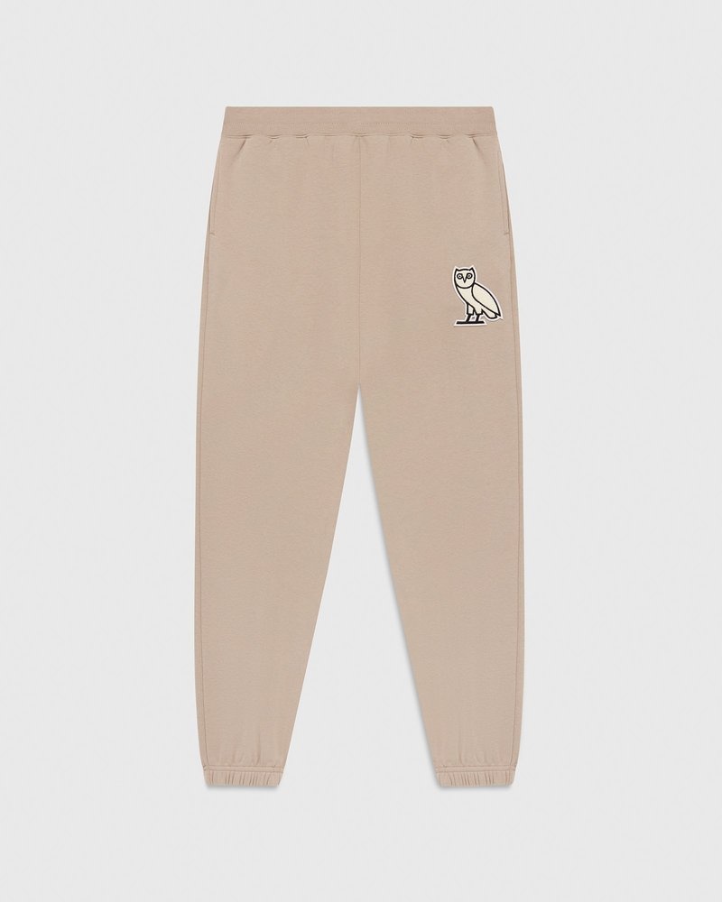 pantaloni della tuta in peluche ovo mini og di october color sabbia