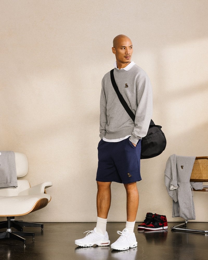 pantaloncini da tuta ovo classic blu navy di october