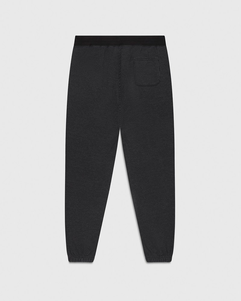 pantaloni della tuta in pile seersucker ovo di octobers very own vestibilità comoda nericarbone