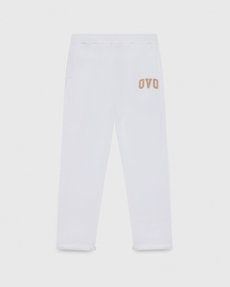 pantaloni della tuta con orlo aperto e logo ovo arch di october bianchi