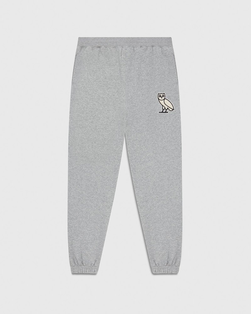 pantaloni della tuta in peluche ovo mini og di october grigi