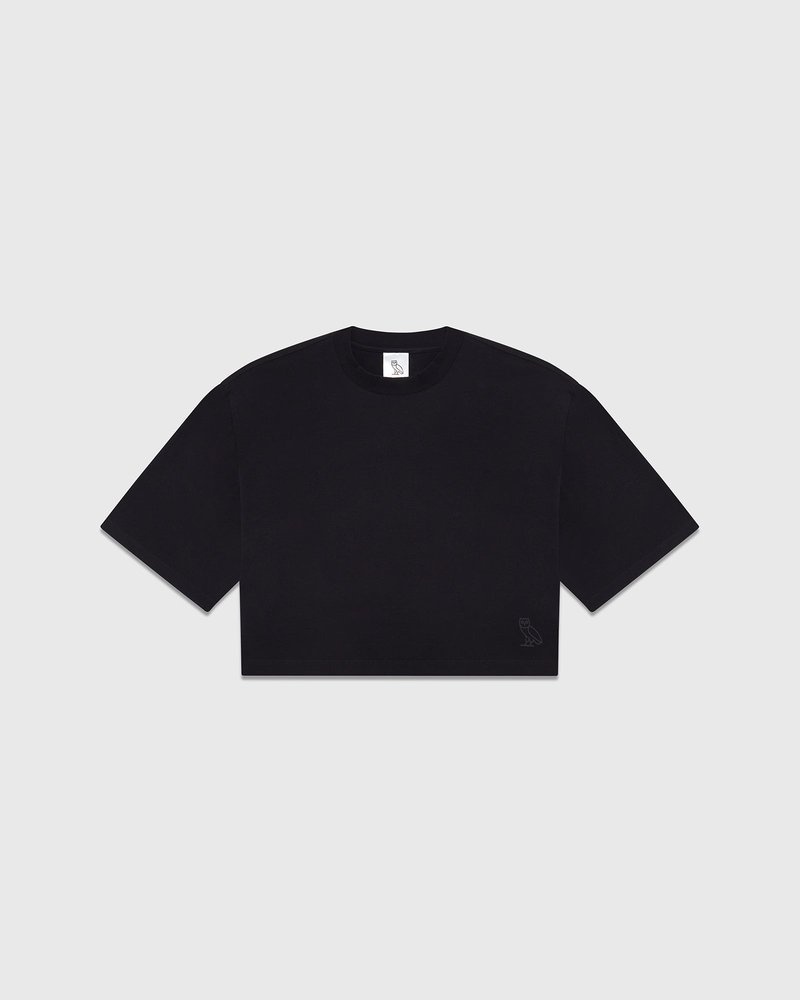 magliette t-shirt corta a maniche corte ovo di october nera