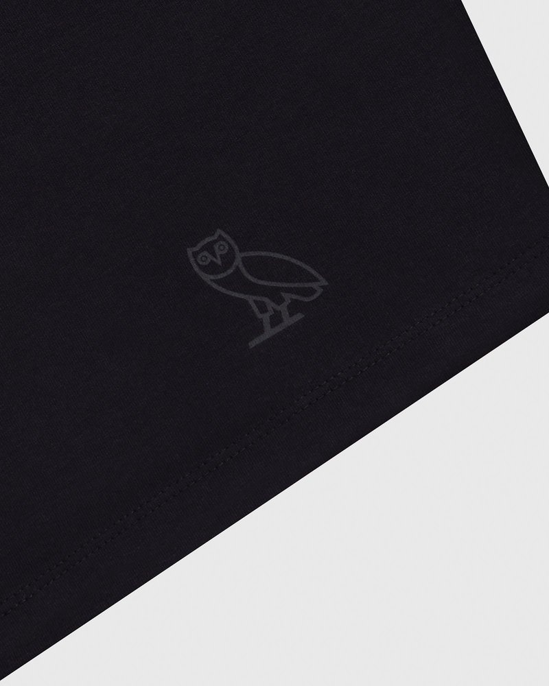 magliette t-shirt corta a maniche corte ovo di october nera