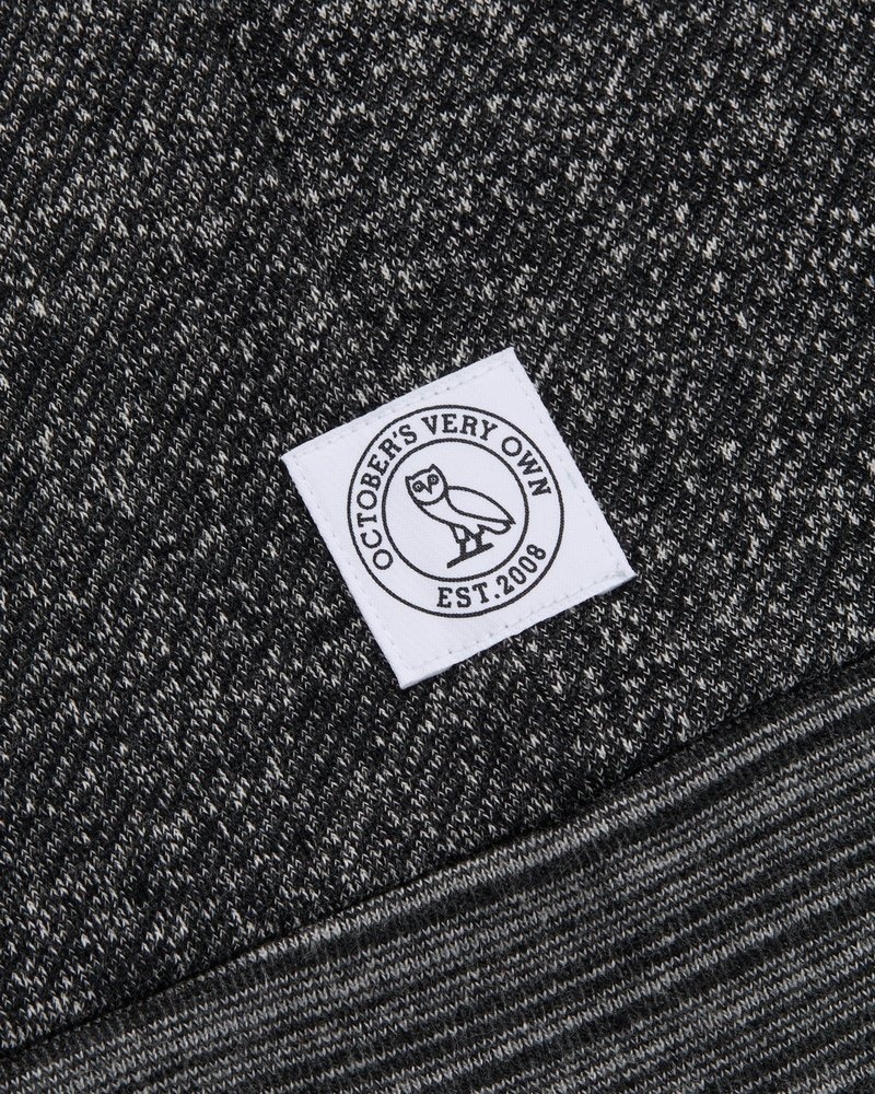cardigan con zip intera in pile maculato ovo di tops octobers very own nero