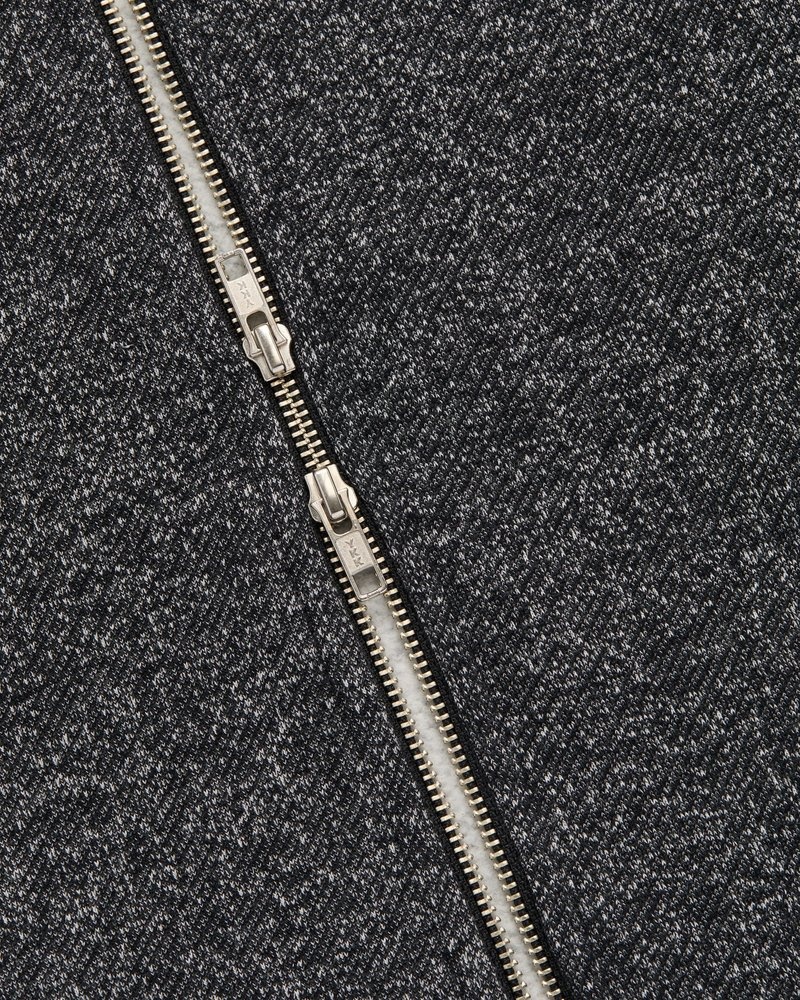 cardigan con zip intera in pile maculato ovo di tops octobers very own nero