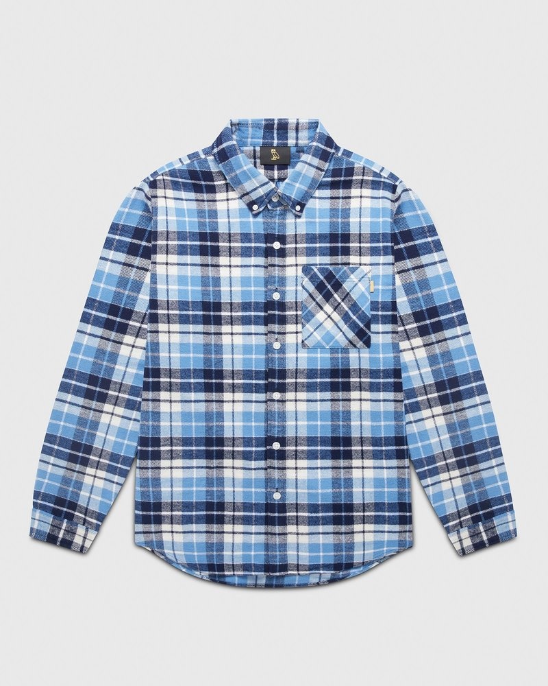 camicia in flanella a quadri ovo di tops octobers very own blu