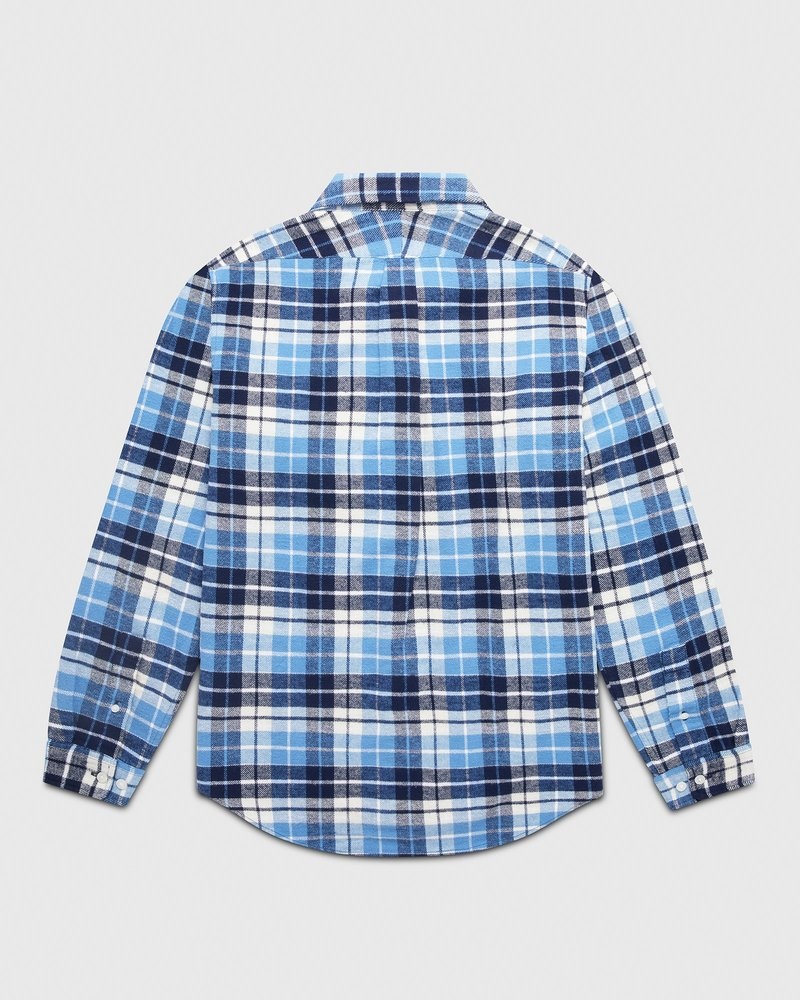 camicia in flanella a quadri ovo di tops octobers very own blu