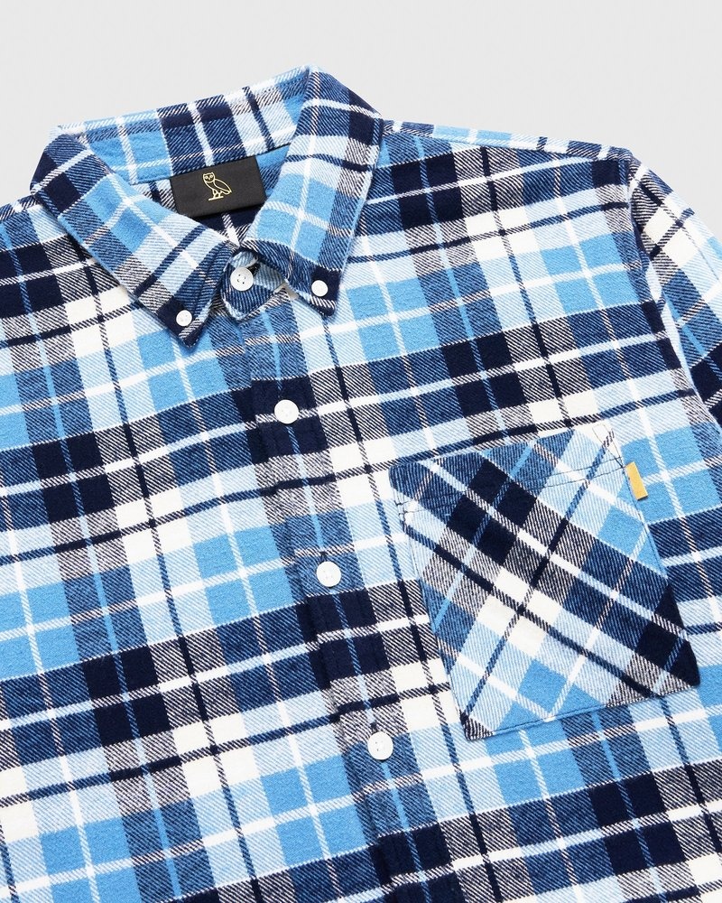 camicia in flanella a quadri ovo di tops octobers very own blu