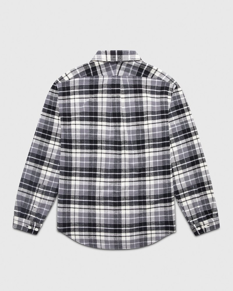 camicia in flanella a quadri ovo di tops octobers very own nera